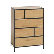 Homestar Komoda HEDVIG 70x40x95 cm jesen črna