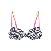 BUFFALO Bikini zgornji del limona/roza/črna/bela