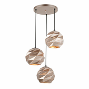 ITALUX PND-2424-3S-GD - Luster na sajli PALERMO 3xE27/40W/230V ružicasto zlato
