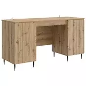 vidaXL Miza s polico Artisan hrast 142,5 x 50 x 75 cm Inženirski les