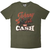 Johnny Cash Majica Desert Cowboy Stone Wash Unisex Green L