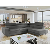 Kotna garnitura Orem 110 Manila 16 Siva, Funkcija spanje, Predal, 253x188x71cm