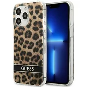 Guess GUHCP13LHSLEOW ovitek za iPhone 13 Pro / 13 6.1 rjav z leopardjim vzorcem