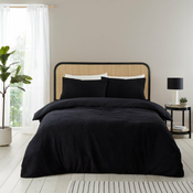 Crna posteljina za bracni krevet/za produženi krevet od boucle tkanine 230x220 cm Cosy – Catherine Lansfield