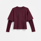 Reserved - Strukirana bluza sa cipkanim rukavima