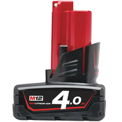 Milwaukee M12 B4 Redlithium-Ion 12V 4,0Ah Akumulatorska baterija M12 B4 - Aku orodje - Milwaukee