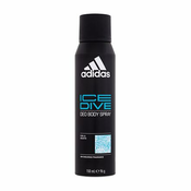 Adidas Ice Dive Deo Body Spray 48H deodorant v spreju brez aluminija 150 ml za moške