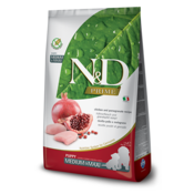 N&D FREE GRAIN Puppy Maxi- piščanec in granatno jabolko 2.5kg