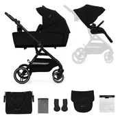 KINDERKRAFT SELECT Otroški voziček kombinirani Yoxi 2v1 Pure Black