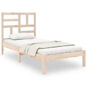 Vidaxl Posteljni okvir iz trdnega lesa 90x200 cm