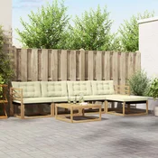 Set vanjskih sofa 6 pcs Bijela i krem