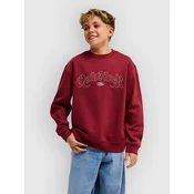 Quiksilver Graphic Crew Oversized Kids Sweater oxblood red