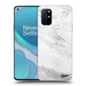 Silikonski črni ovitek za OnePlus 8T - White marble