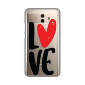 Ovitek Print za Huawei Mate 10 My Print Cover, Skin Love Red Heart, rdeča in črna