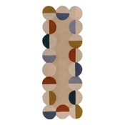 Bež ročno tkan volnen tekač 80x230 cm Mia Scallop Frame – Flair Rugs