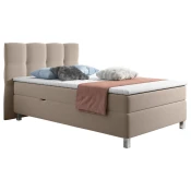 Carryhome POSTELJA Z VZMETNICO 120 cm x 200 cm , tekstil bež