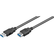 Ewent EC1009 USB kabel 3 m USB 3.2 Gen 1 (3.1 Gen 1) USB A Crno
