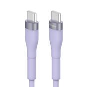 USB-C u USB-C kabel za punjenje i prijenos podataka Pastel 60W - 2m - ljubičasti