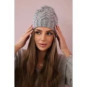 Kesi Cap with fleece Waleria K307 light gray