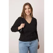 Trendyol Curve Ženska bluza Tbbaw26Af00052, Crna