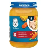 Gerber Kašica za bebe od povrca, teletina i testenine, 190g