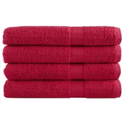 Vidaxl Premium brisače SOLUND 4 kos rdeča 80x200 cm 600 g/m2