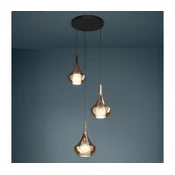 Eglo 390439 - Luster na sajli ALMOSTER 3xE27/28W/230V bakrena