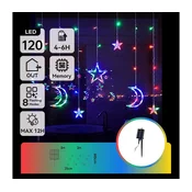 Aigostar - LED RGBY solarni lanac 120xLED/8 funkcija 3x0,6m 500 mAh IP65