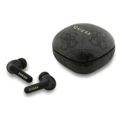 GUESS 4G CLASSIC METAL LOGO Bluetooth slušalice STEREO v5.4, s aktivnim poništavanjem buke + futrola za punjenje, CRNA GUTWST3P4EGK