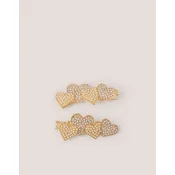 Monsoon Children Set šnala za kosu za devojcice Love Heart, 2 komada, Zlatne boje