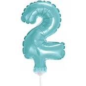 GoDan Folija balon za torto, številka 2, moder, 1 kos.
