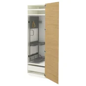 METOD / MAXIMERA Visoki element-ostava, bela/VOXTORP imitacija hrastovine vertikalna rucka, 60x60x200 cm