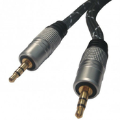 Elit+ audio kabl 3m mrežasti omotac od 6mm 3.5stereo utikac-3.5stereo utikac pozlaceni metalni prikljucci ( EL767241 )