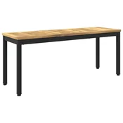 vidaXL Vrtna klop 108,5 x 35 x 45 cm Masiven les akacije Bela in črna
