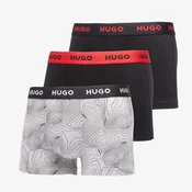 Bokserice Hugo Boss Trunk Triplet Design Black XXL