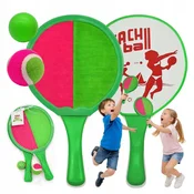 Zestaw do gry w rakietki i paletki 2w1 Catch Ball łapacz na rzepy z dwoma piłkami