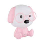 Globo 21761P - LED Zatemnitvena polnilna otroški noč mala svetilka PUPPY 1W/5V 500 mAh roza