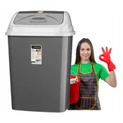 Galicja Nagibni koš za odpadke, plastika, siva, 16 l