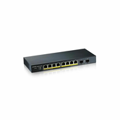 Zyxel GS1900-10HP Upravljano L2 Gigabit Ethernet (10/100/1000) Podrška za napajanje putem Etherneta (PoE) Crno