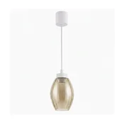 Brilagi - LED luster na sajli R GLASS 1xE27/60W/230V precnik 17 cm bela/zadimljeno bež