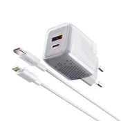 Moxom Kućni punjač MX-HC206 18W FAST PD 20W Type C na lightning, Sivi