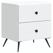 vidaXL Nočna omarica Bela 43 x 34,5 x 47,5 cm Inženirski les