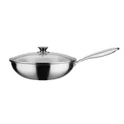 Wok Pan GSW 868402 Stainless steel Silver O 32 cm