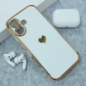 Maska Heart Frame za iPhone 17 bela