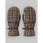 Dimito Checker Easy Open smučarske rokavice brown check