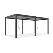 Bioklimatska pergola Antares Samostoječa, 3 x 6, Antracit - Svetlo siva, Ročni