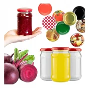 shumee 105x 315ml STEKLENI KOZAREC ZA KONZERVACIJO MARMELADE, MEDENE MARMELADE S POKROVČKOM