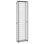 Vidaxl Vinsko stojalo za 95 steklenic črno 54x18x200 cm kovano železo