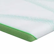 Vidaxl Nadvložek Bela in zelena 140 x 200 cm Jacquard tkanina