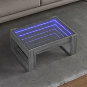 Stolic s beskonacnim LED svjetlima boja hrasta 70x53x30 cm